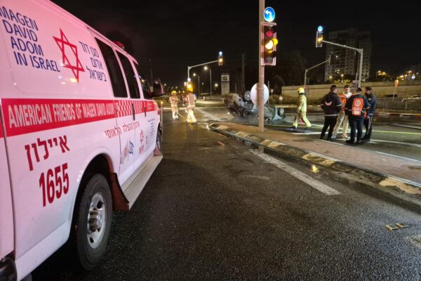 זירת תאונת דרכים קטלנית ליד רמלה, נובמבר 2025 (צילום: תיעוד מבצעי מד"א)