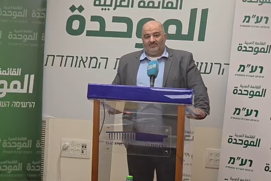 מנסור עבאס בישיבת הסיעה של רע"ם (צילום מסך: אור גואטה) מנסור עבאס בישיבת הסיעה של רע"ם (צילום מסך: אור גואטה)
