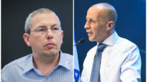 יו"ר הסתדרות עובדי המדינה עו"ד אופיר אלקלעי וראש רשות המיסים עו"ד שי אהרונוביץ' (צילום: קובי קואנקס; נעם ריבקין-פנטון/פלאש90)