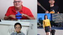 אנשים עם מוגבלות. מימין למעלה בכיוון השעון: יובל גנור, הודיה מור, נעמי אהרוני ותומר פישר (צילומים: רועי כהן קורמן, נגישות ישראל, אלבומים פרטיים)