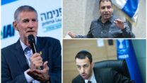ח"כ יאיר גולן ויוזמי החוק נגדו - ח"כ אושר שקלים וח"כ אריאל קלנר (צילומים: יונתן זינדל וחיים גולדברג/פלאש90)
