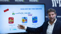 שר האוצר בצלאל סמוטריץ' מציג את הרפורמה בחלב בחוק ההסדרים, בישיבת סיעת הציונות הדתית בכנסת (צילום: יונתן זינדל / פלאש 90)
