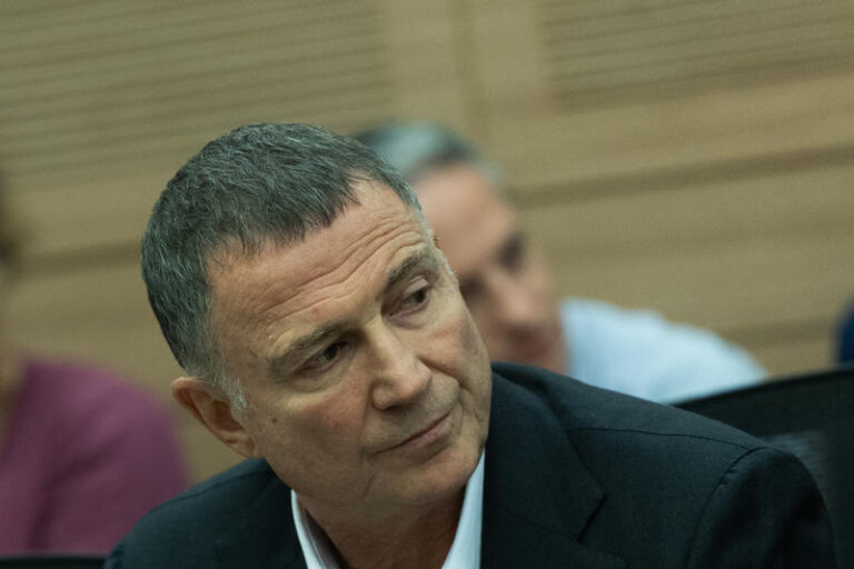 יולי אדלשטיין בדיון על מתווה ביסמוט (צילום: יונתן זינדל/פלאש90)