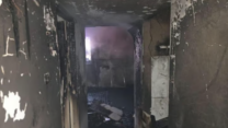 השריפה בבית האבות בחיפה (צילום: כבאות והצלה מחוז חוף)
