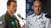 אלוף אייל הראל (מימין) ותא"ל עומר טישלר (צילומים: דובר צה"ל)