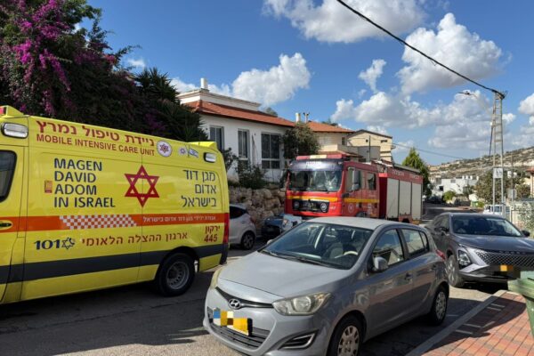 זירת תאונת העבודה הקטלנית בשומרון (צילום: תיעוד מבצעי מד"א)