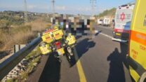 זירת ניסיון פיגוע סמוך בכביש 465, סמוך ליישוב עטרת בבנימין (צילום: דוברות מד"א)