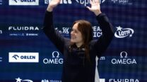 אנסטסיה גורבנקו לאחר הזכייה (צילום: סימונה קסטרווליארי)