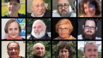 הנרצחים בפיגוע בסידני. למעלה מימין: מתילדה, הרב אלי שלנגר, אלכס קלייטמן, פיטר מיגר; באמצע מימין: הרב יעקב לויטן, מריקה פוגני, ראובן מוריסון, אדית ברוטמן; למטה מימין: דן אלקיים, בוריס גורמן, סופיה גורמן, טיבור וייצן (צילומים: רשתות חברתיות, סעיף 27א' לחוק זכויות יוצרים)
