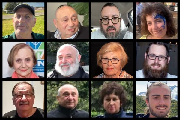 הנרצחים בפיגוע בסידני. למעלה מימין: מתילדה, הרב אלי שלנגר, אלכס קלייטמן, פיטר מיגר; באמצע מימין: הרב יעקב לויטן, מריקה פוגני, ראובן מוריסון, אדית ברוטמן; למטה מימין: דן אלקיים, בוריס גורמן, סופיה גורמן, טיבור וייצן (צילומים: רשתות חברתיות, סעיף 27א' לחוק זכויות יוצרים)