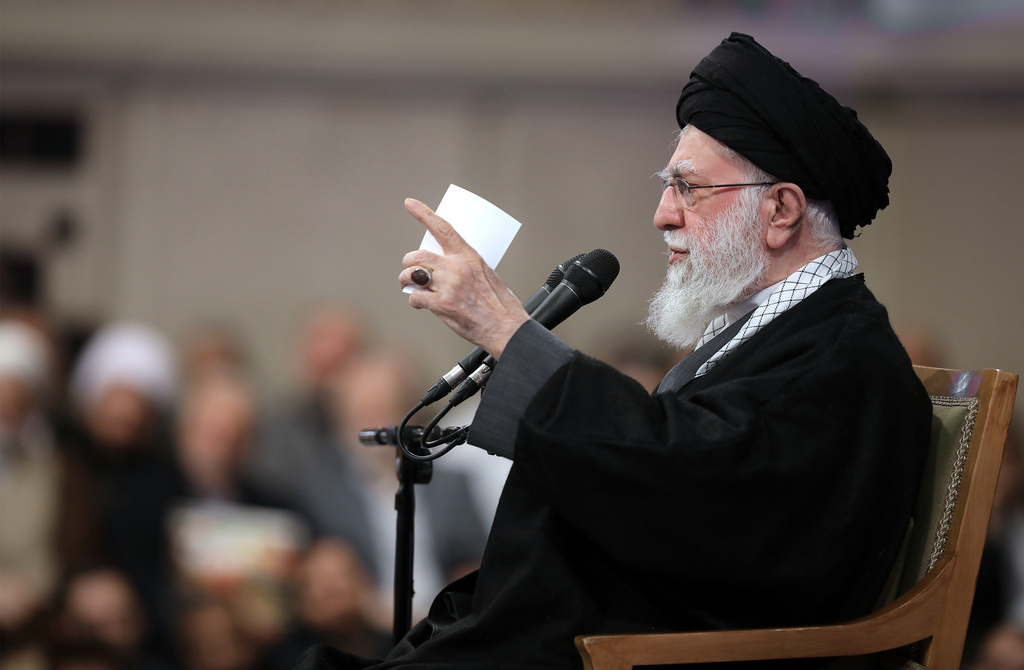 המנהיג העליון של איראן, עלי חמינאי (צילום: Office of the Iranian Supreme Leader via AP)