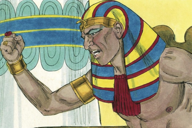 פרעה מסרב לשחרר את עם ישראל (איור:  Jim Padgett, תחת רישיון  Attribution-Share Alike 3.0)