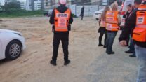 זירת תאונת העבודה באשקלון (צילום: איחוד הצלה)