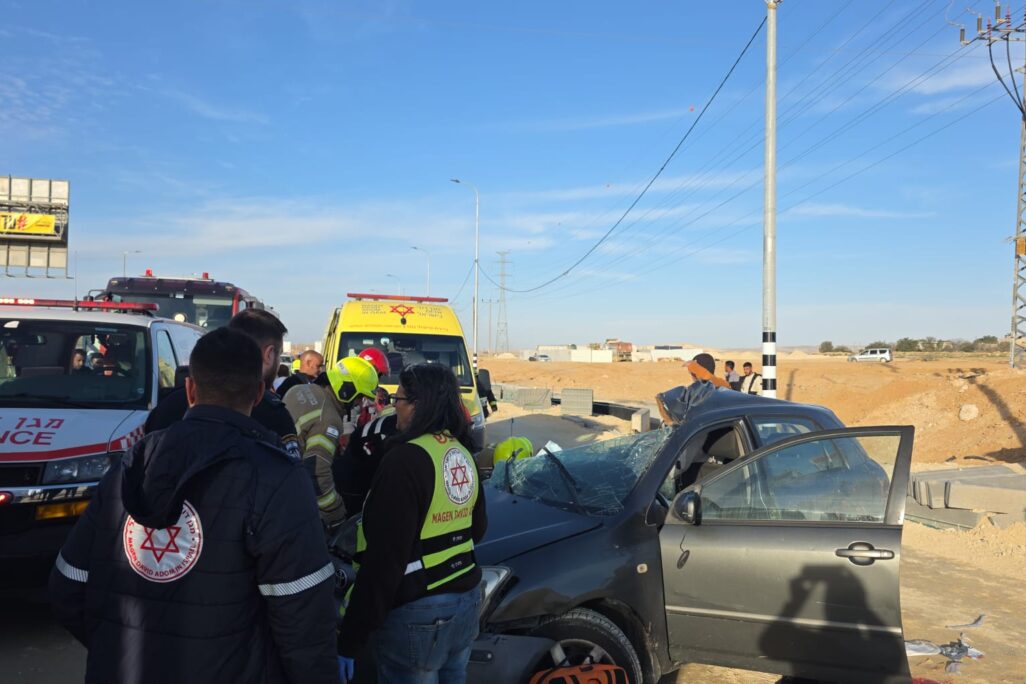 זירת התאונה הקטלנית ליד צומת טללים (צילום: תיעוד מבצעי מד"א)