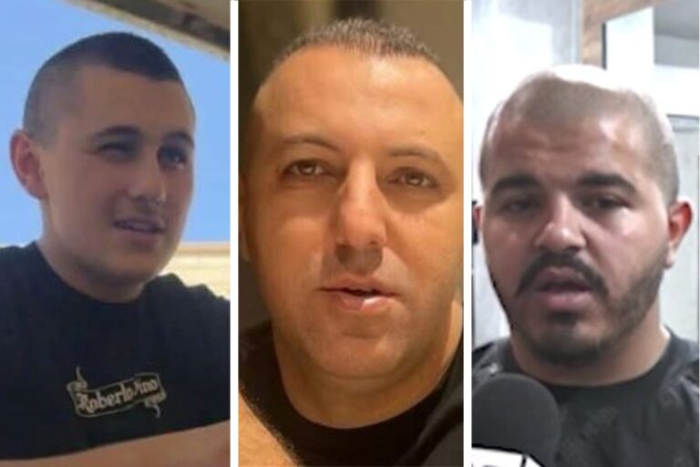 שלושת הנרצחים (מימין): מחמוד טארק ע'אוי שנרצח בכפר קרע, אדם נזים נסאר ובנו נזים נסאר שנרצחו בנצרת (צילום: מרשתות חברתיות)