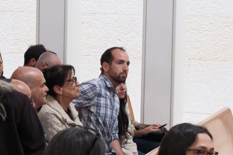 אביב ברדיצ'ב בדיון בבית המשפט העליון על הערעורים בפרשת אסון מכינת בני ציון (צילום: דוד טברסקי)