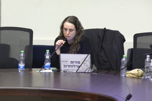 חן מטס, נציגת פורום ארלוזורוב בדיון: "ראוי שזה יטיב עם כל העשירונים, במקום שרק אנשים אמידים יהנו ממנה במלואה" (צילום מסך: ערוץ הכנסת)