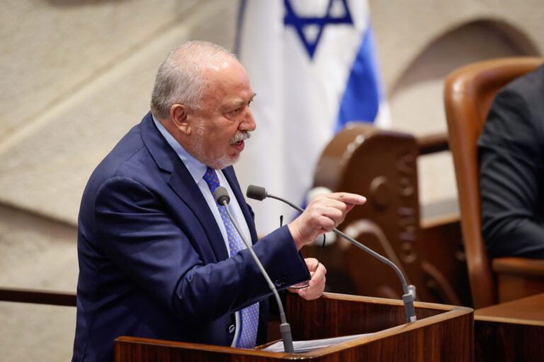 ח"כ אביגדור ליברמן במליאת הכנסת (צילום: נועם מושקוביץ/ דוברות הכנסת)