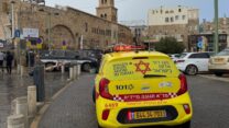 כוחות מד"א באזור נמל העיר העתיקה בעכו (צילום: מד"א מבצעי)