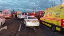 ניסיון הדריסה בצומת תפוח (צילום: תיעוד מבצעי מד"א)