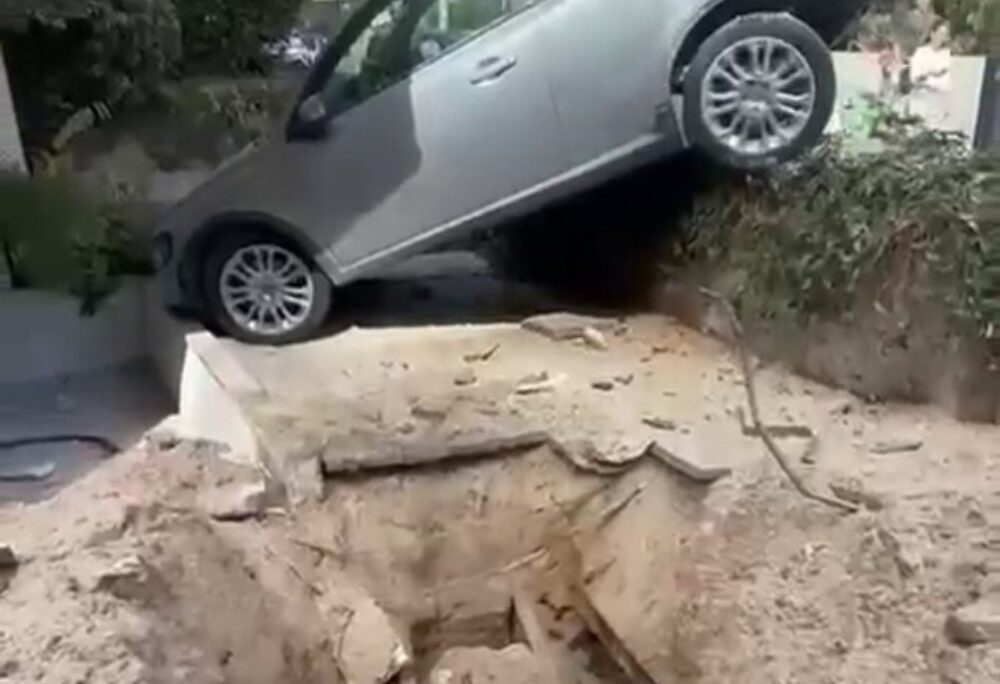 נזק לאחר השיגור למרכז (צילום: לפי חוק 27א׳ לזכויות יוצרים)