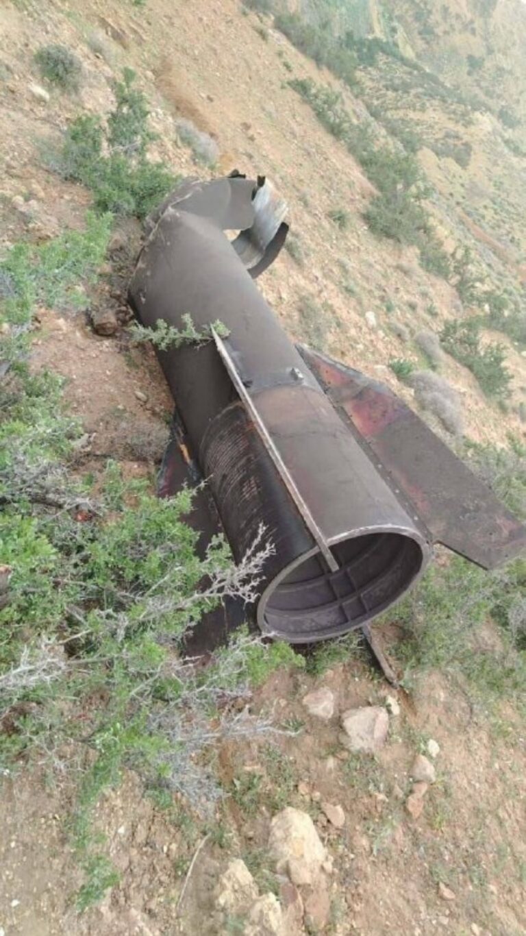 שברי יירוט בירדן (צילום: כבאות והצלה)