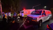 זירת תאונת הדרכים בכביש 44 בה נהרג הולך רגל בן כ-60 (צילום: מד"א)
