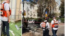 זירות נפילת שברי יירוט במרכז הארץ בעקבות הירי מאיראן (צילום: דוברות איחוד הצלה)