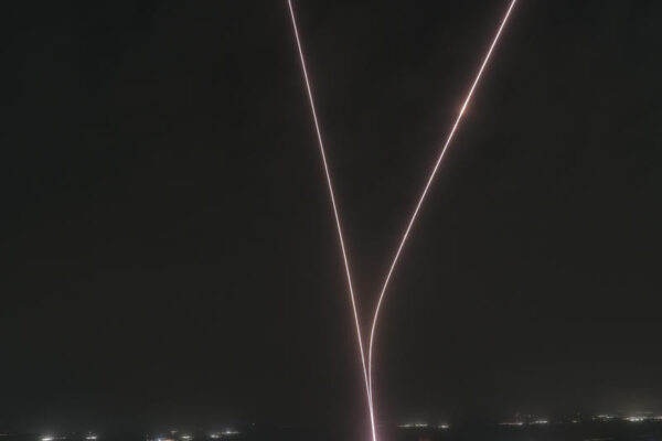 יירוטים בצפון הארץ של טילים מלבנון (צילום: אייל מרגולין/פלאש90)
