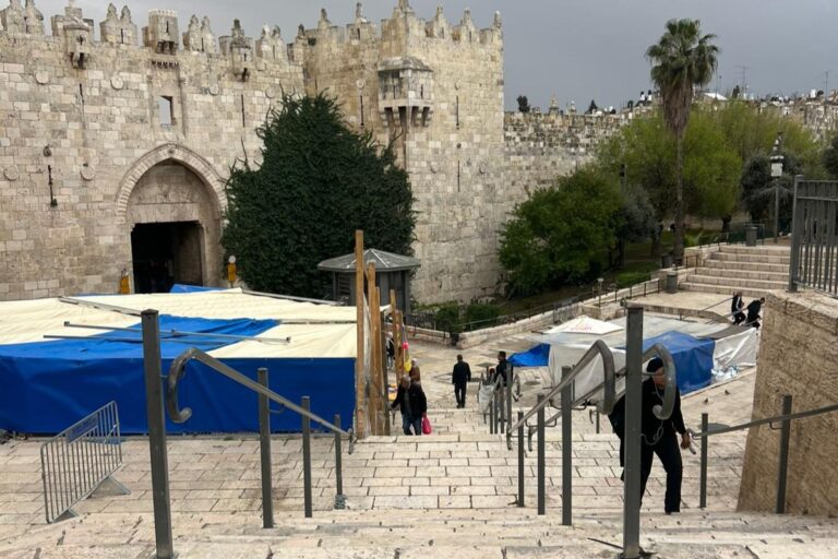 הכניסה לעיר העתיקה משער הפרחים (צילום: האגודה לזכויות האזרח)