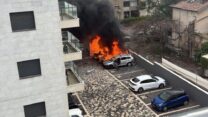 זירת נפילה מירי מלבנון בנהריה (כבאות והצלה)
