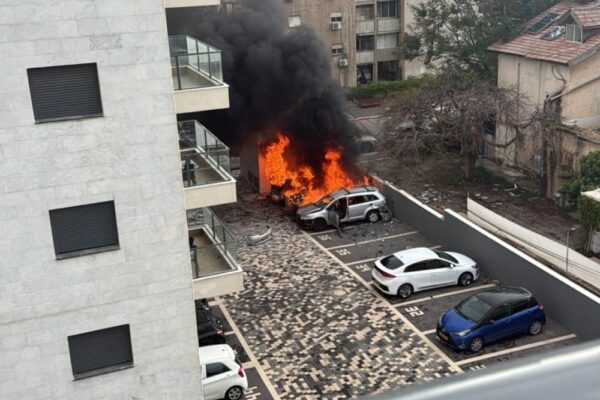 זירת נפילה מירי מלבנון בנהריה (כבאות והצלה)
