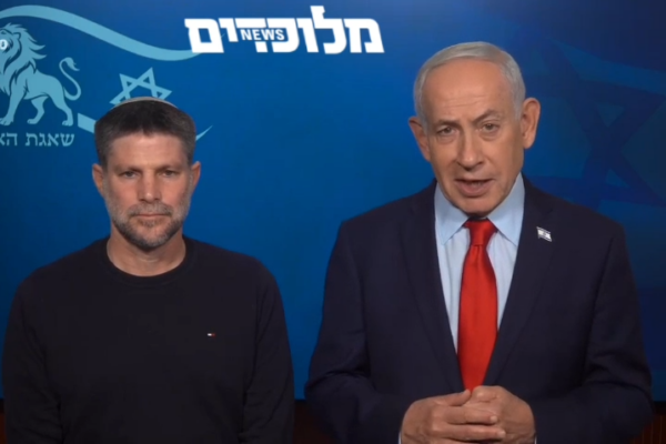 ראש הממשלה נתניהו ושר האוצר סמוטריץ'. לא רק עלויות הטנקים והטילים הן "הוצאות מלחמה" (צילום מסך: איתי בית און/ לע"מ)