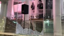 נזק לתיאטרון הבימה מהדף של טיל איראני  (צילום: רשתות חברתיות, על פי סעיף 27א' לחוק זכויות יוצרים)