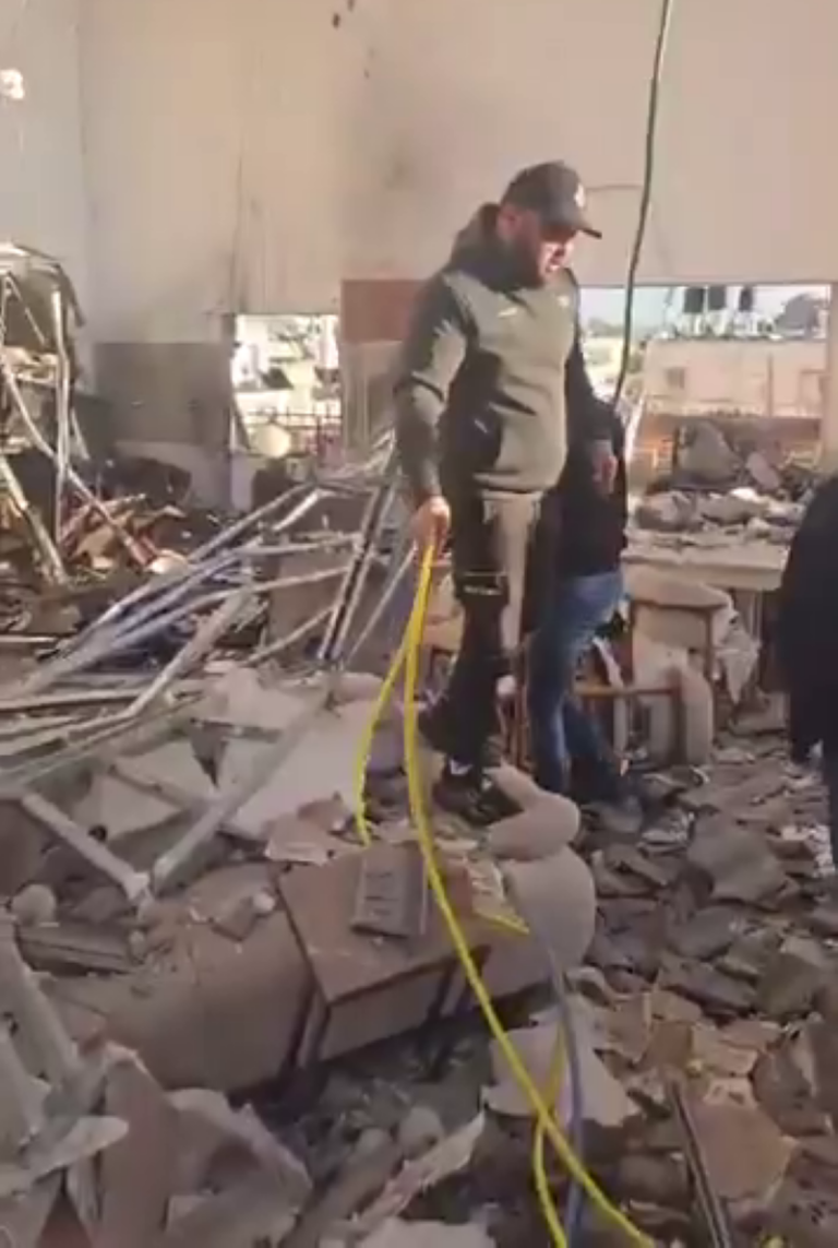 זירת נפילה בכפר קאסם (צילום: השימוש נעשה בהתאם להוראות סעיף 27א' לחוק זכויות יוצרים)