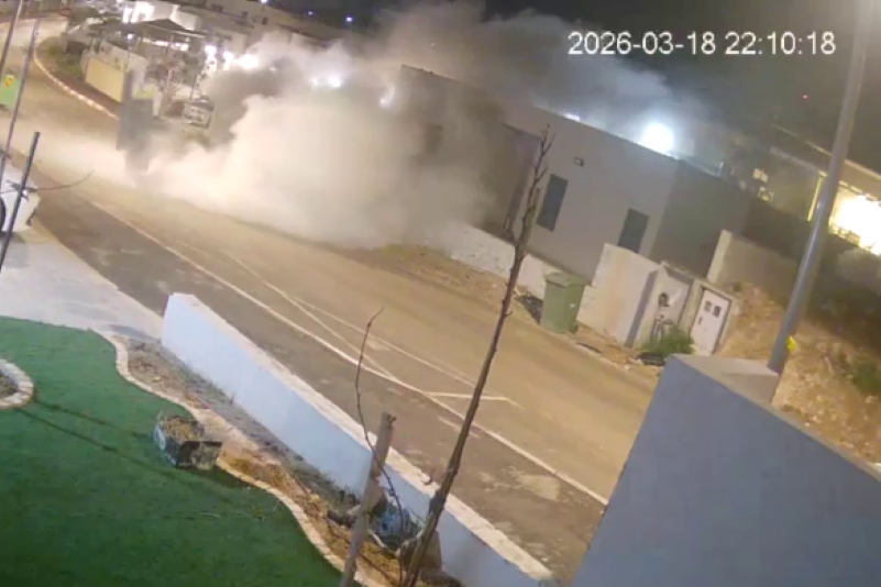 רגעי הפגיעה ביישוב נטע שבצפון הנגב (צילום: מרשתות חברתיות, שימוש לפי סעיף 27א' לחוק זכויות יוצרים)