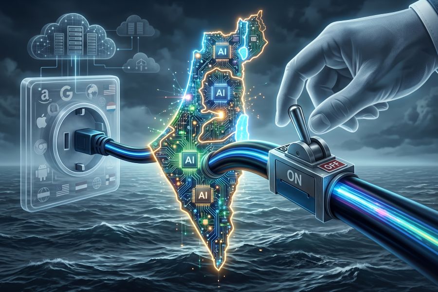 ישראל מעצמת הייטק, אבל השאלטר בארה"ב (איור: נוצר באמצעות בינה מלאכותית)
