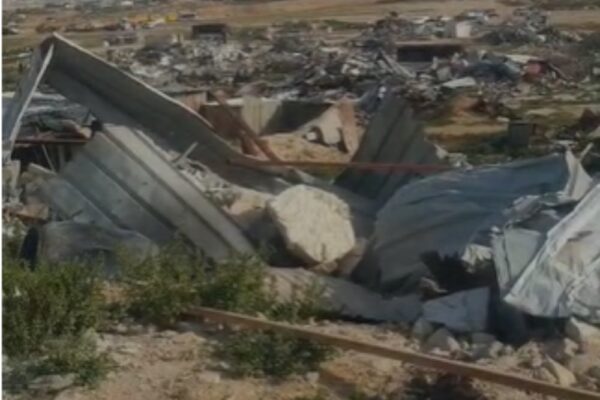 ההריסות בכפר א-סר (צילום: המועצה לכפרים לא מוכרים)