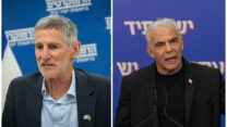 ראש האופוזיציה יאיר לפיד ויו"ר הדמוקרטים יאיר גולן (צילומים: אורן בן חקון, יונתן זינדל/ פלאש 90)