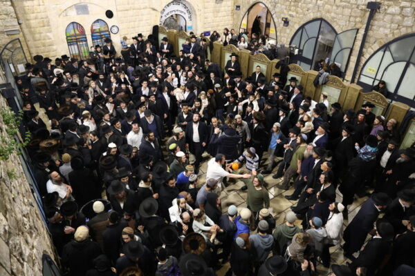 מתפללים בהילולה במירון, 2025 (צילום: דוד כהן, פלאש90)