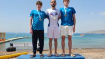 יונתן אחדות ורבקה אנדרוביץ' הוכתרו לאלופי ישראל ב-10 ק"מ במים פתוחים ׁ(צילום: איגוד השחייה)