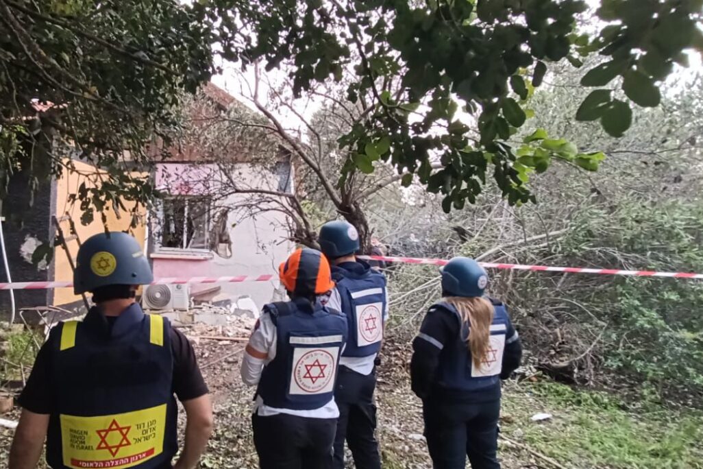 תיעוד מהירי לגליל המערבי (צילום: תיעוד מבצעי מד"א)