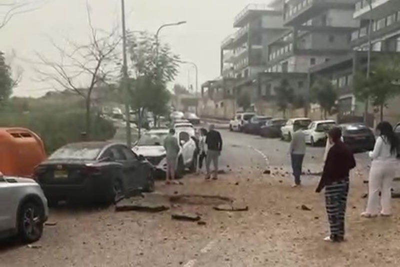זירת נפילה בקריית אתא (צילום: שימוש לפי סעיף 27א' לחוק זכויות יוצרים)