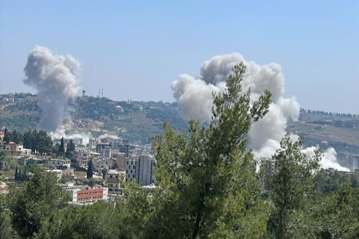 הפצצות של חיל האוויר בדרום לבנון (צילום: רשתות חברתיות לפי סעיף 27א')