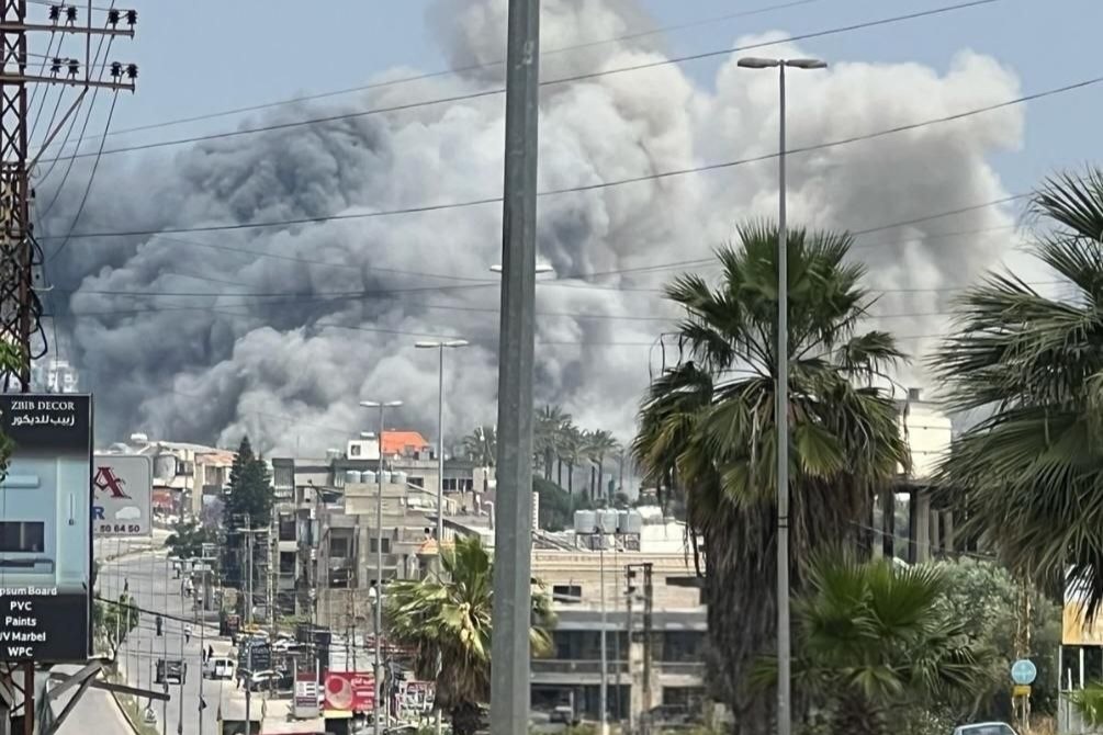 פיצוץ עקב תקיפה של חיל האוויר בדרום לבנון (צילום: רשתות חברתיות לפי סעיף 27א')