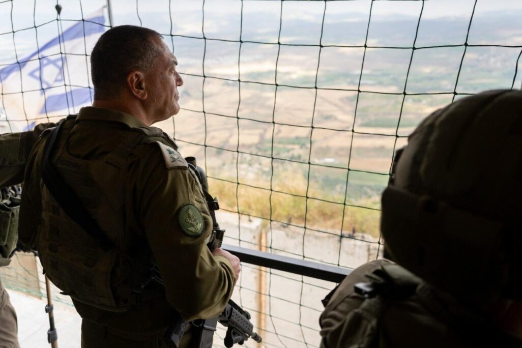 הרמטכ"ל זמיר בסיור בהר דב (צילום: דובר צה"ל)