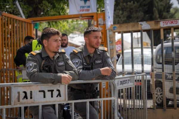 פריסת המשטרה לקראת ההילולה בהר מירון (צילום: דוברות המשטרה)