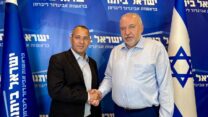 שרון שרעבי עם אביגדור ליברמן (צילום מסך)