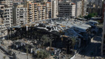 צה"ל תקף בכיכר ה"שוהדא" בביירות (צילום: AP)