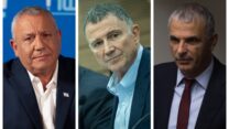 משה כחלון, יולי אדלשטיין וגדי איזנקוט (צילומים: פלאש90)